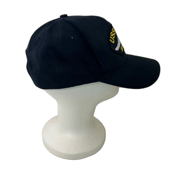USS Iowa BB-61 Baseball Cap Navy Blue Embroidered Ship Hat Snapback Adjustable - Picture 3 of 5